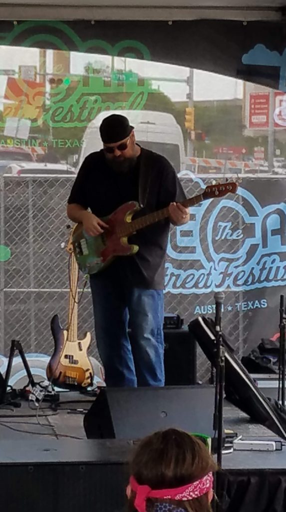David McLeod - Bass Player for Marcus Morales - Pecan Street Festival Austin TX